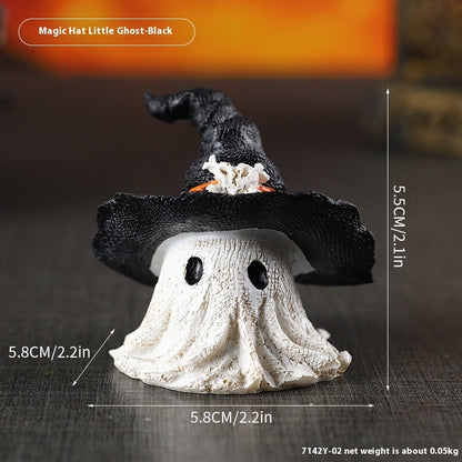 Halloween Decoratiefiguur Heksengeest – Grappige Resin Figuren voor Halloweenfeest & Griezeldecoratie