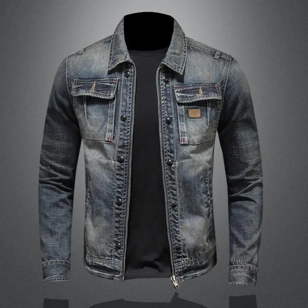 Herren Jeansjacke im Vintage-Stil – Klassische Denimjacke für Alltag und Freizeit