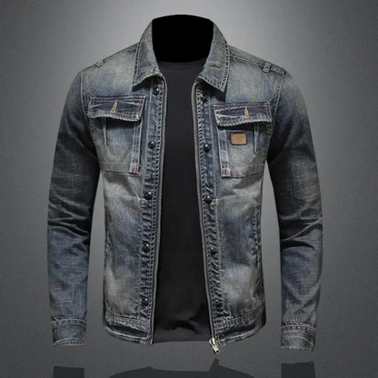 Herren Jeansjacke im Vintage-Stil – Klassische Denimjacke für Alltag und Freizeit