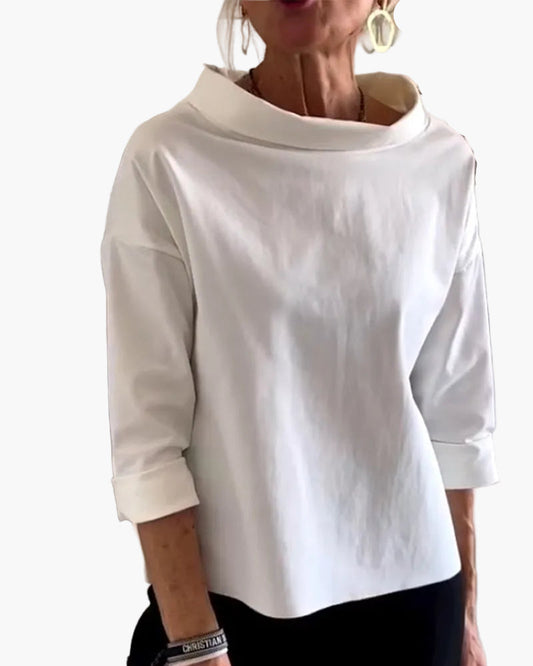 Dam Modernt plagg med hög krage – Elegant vardags- och business-top