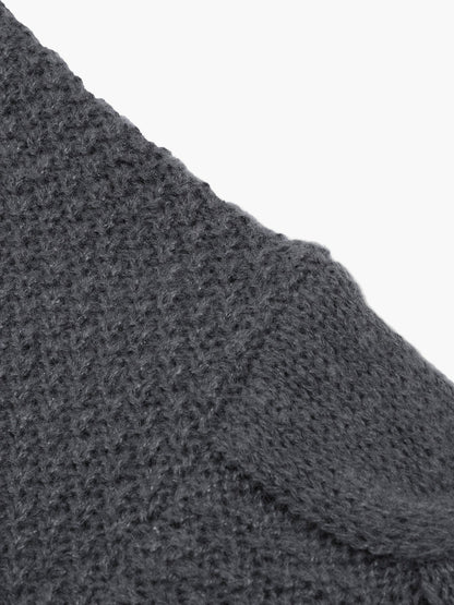 Heren gebreide trui casual stijl voor herfst en winter – Moderne ronde hals, kabelpatroon, skinny fit