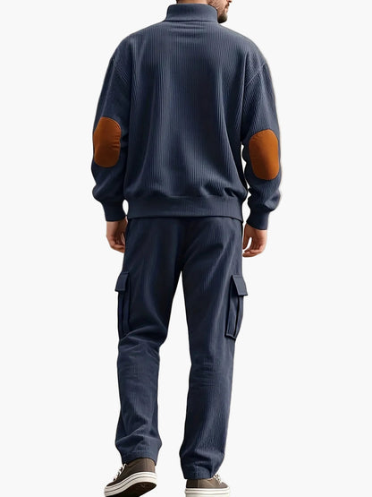 Herren Freizeit-Set mit Kordelzug Jogginghose und Pullover im modernen Streetstyle – ideal für Alltag und Freizeit