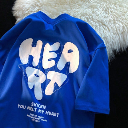 Eddie – Modieus T-shirt met korte mouwen en hartprint