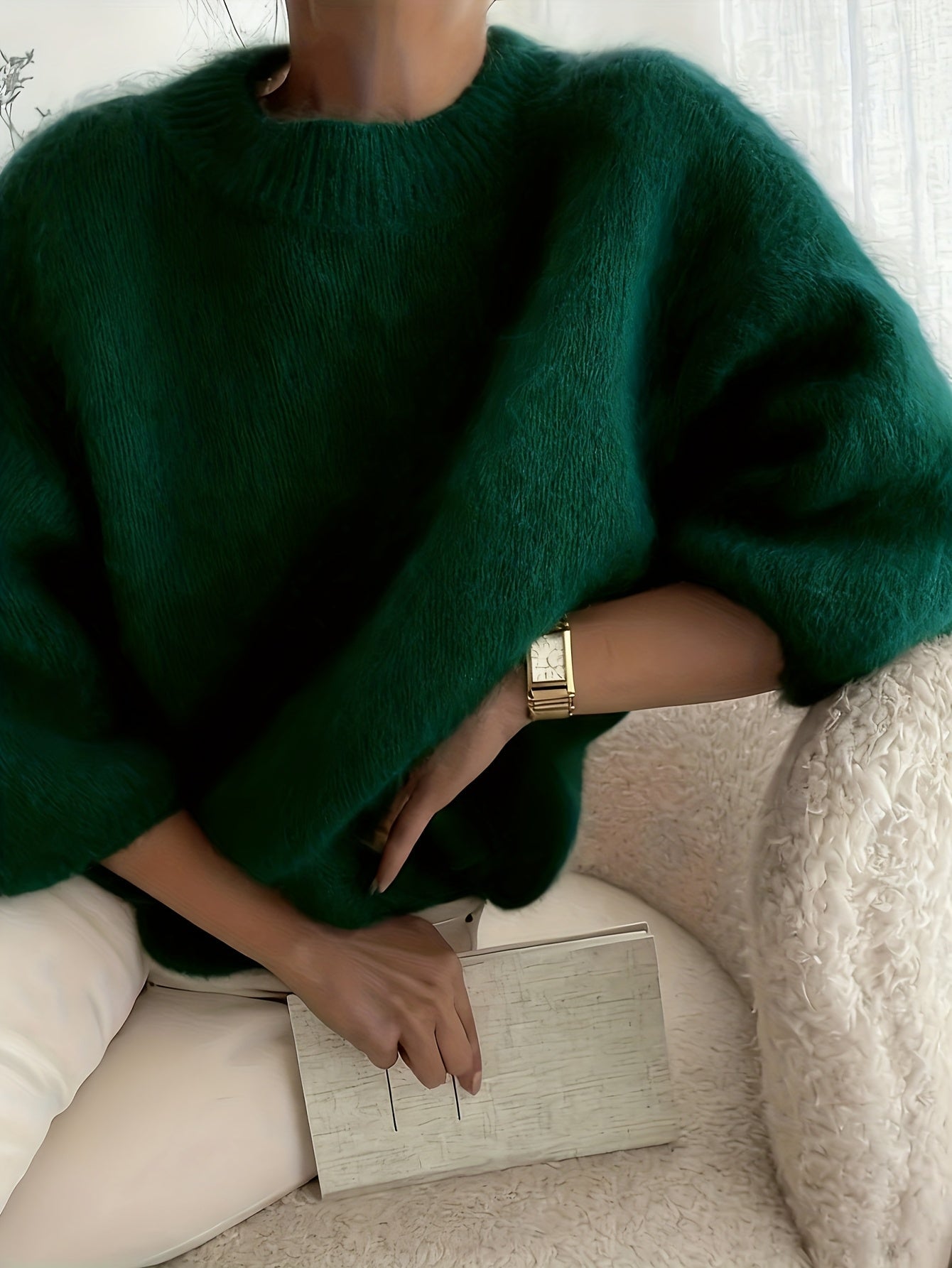 Damen Pullover im eleganten Oversized-Stil für Herbst und Winter