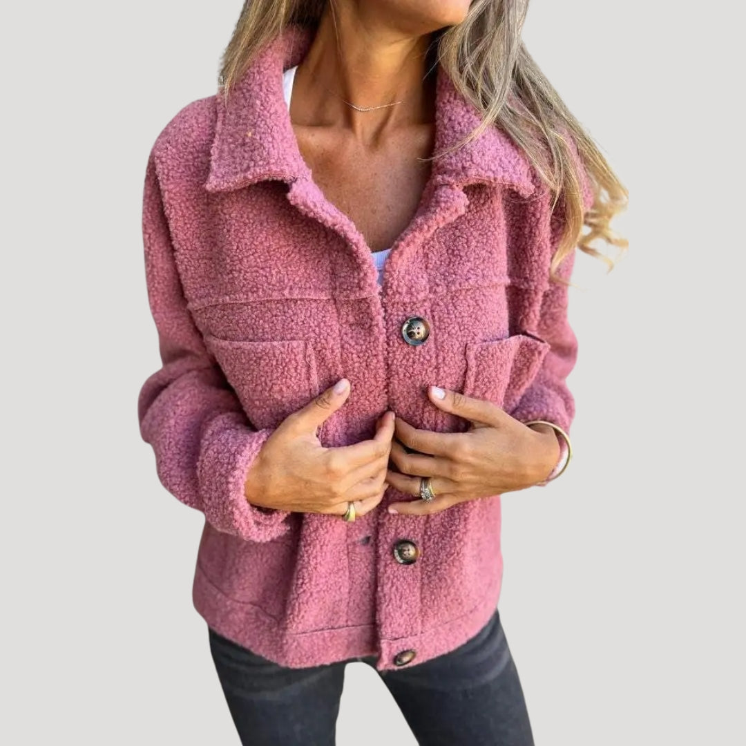 Chaqueta Teddy Fleece para Mujer – Chaqueta Sherpa a la Moda para Uso Diario y Ocio
