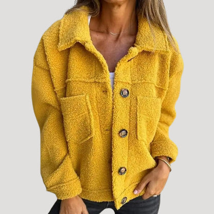 Chaqueta Teddy Fleece para Mujer – Chaqueta Sherpa a la Moda para Uso Diario y Ocio