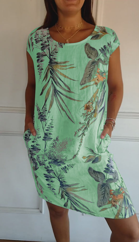 Vivian - Freizeitkleid mit Botanischem Druck