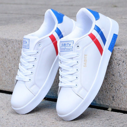 Herren Sneaker mit Feder-Print – Schwarz & Weiß, Leichter Streetwear-Schuh