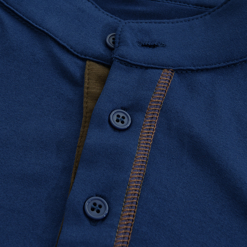 Herren Henley Poloshirt Kurzarm Modern Freizeitstil