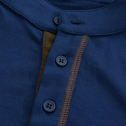 Herren Henley Poloshirt Kurzarm Modern Freizeitstil