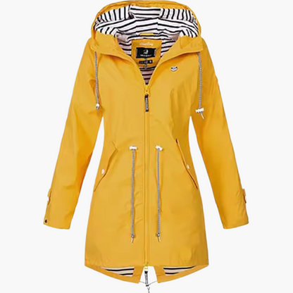 Damen Regenjacke Outdoor Windbreaker mit Kapuze – Wasserdichte Übergangsjacke für Freizeit & Reisen