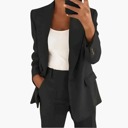 Dames businesspak set – Elegante blazer en broek outfit voor kantoor & dagelijks gebruik
