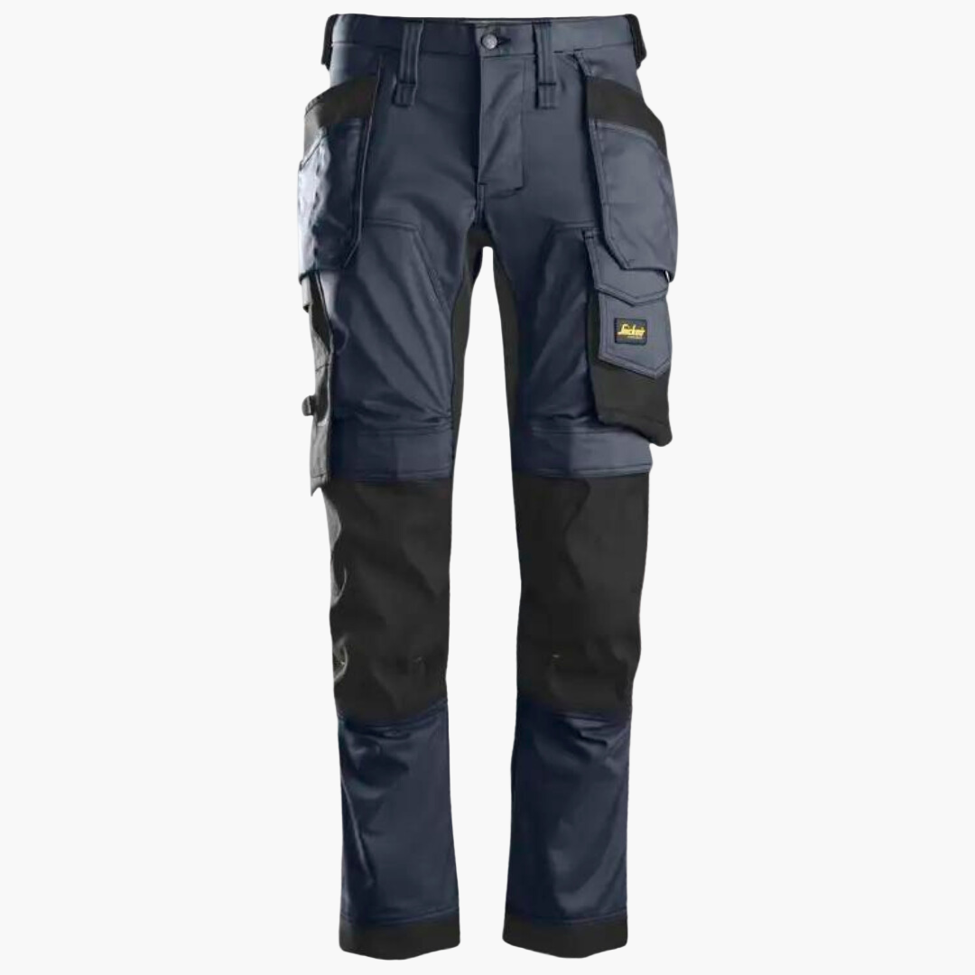 Męskie spodnie robocze z kieszeniami narzędziowymi i stretch – Funkcjonalne spodnie dla fachowców