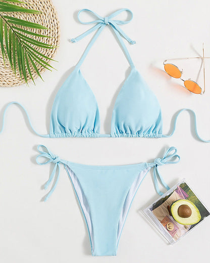 Lisa – Bikini a fascia intrecciata colorato