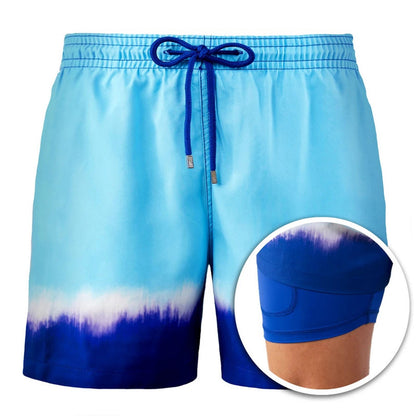 Aaron – Sportliche Druck-Doppelschicht-Polyester-Shorts