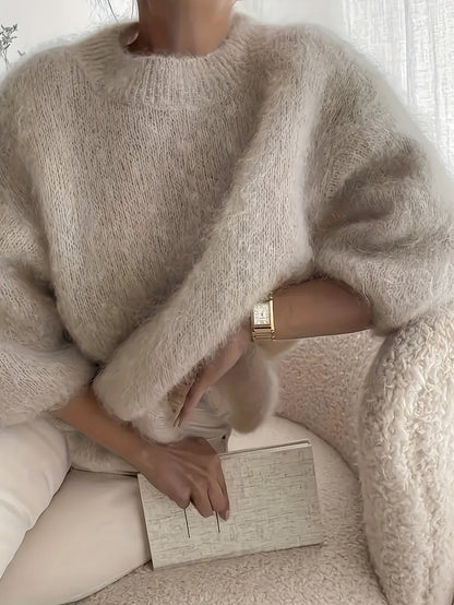 Damen Pullover im eleganten Oversized-Stil für Herbst und Winter