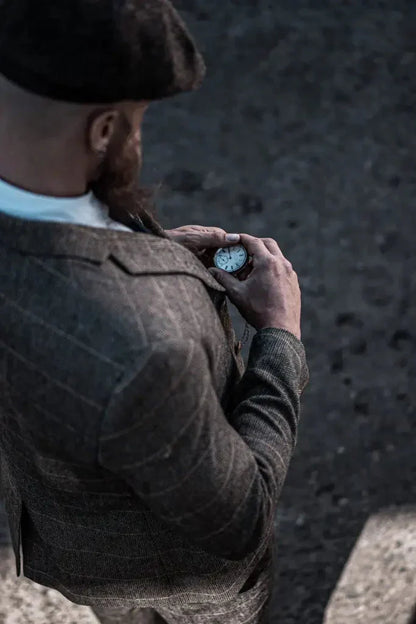 Heren dubbelgeknoopt driedelig pakset – Klassieke Britse stijl voor bruiloft, zaken & feestelijke gelegenheden