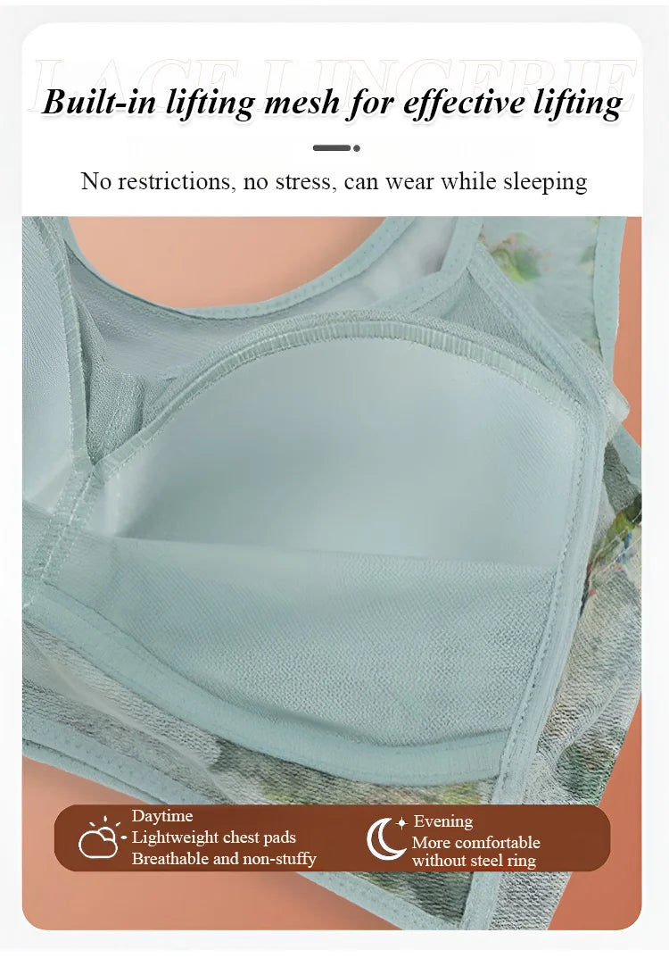 Damski komfortowy biustonosz bez fiszbin – ultralekki, oddychający, idealny na lato