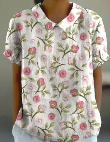 Gabrielle – Lässiges Damenhemd mit kurzem Ärmel