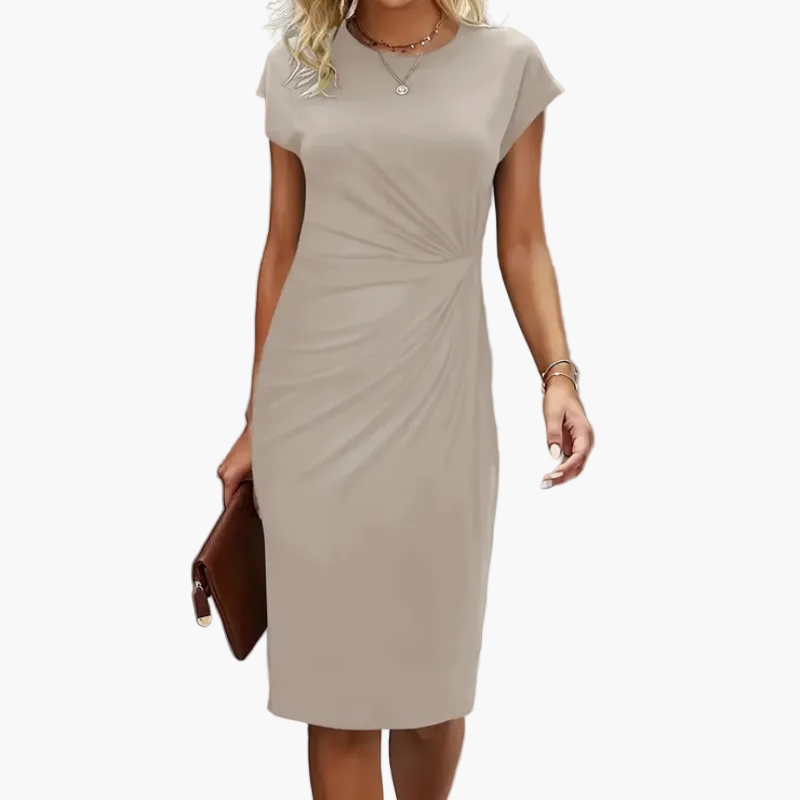 Damen Business-Kleid figurbetont Elegant Büro Alltagskleid knielang