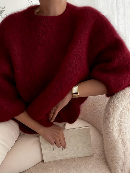 Damen Pullover im eleganten Oversized-Stil für Herbst und Winter