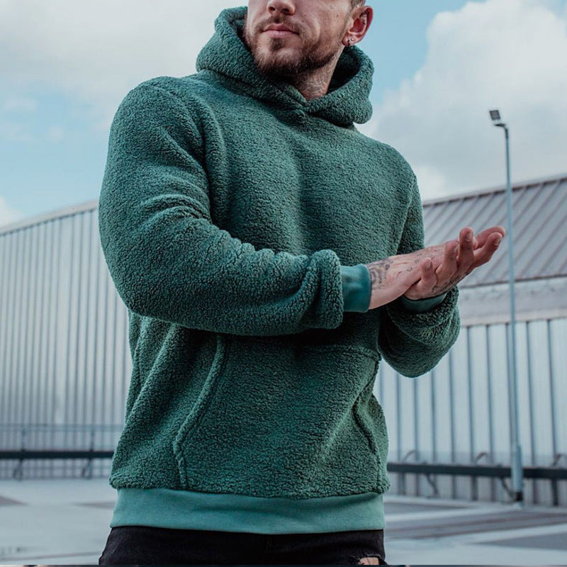 Herren Kuscheliger Kapuzenpullover – Plüsch Hoodie für Alltag & Freizeit