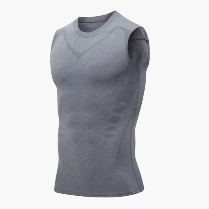 Heren compressie tanktop voor sport en houdingscorrectie – Figuurvormend shapewear onderhemd