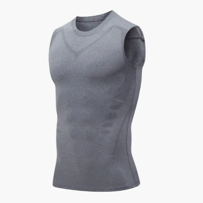 Heren compressie tanktop voor sport en houdingscorrectie – Figuurvormend shapewear onderhemd