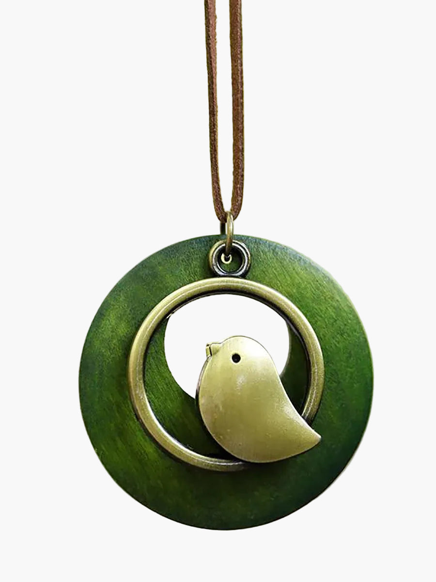 Unisex retro halsband med fågelberlock för fester och presenter