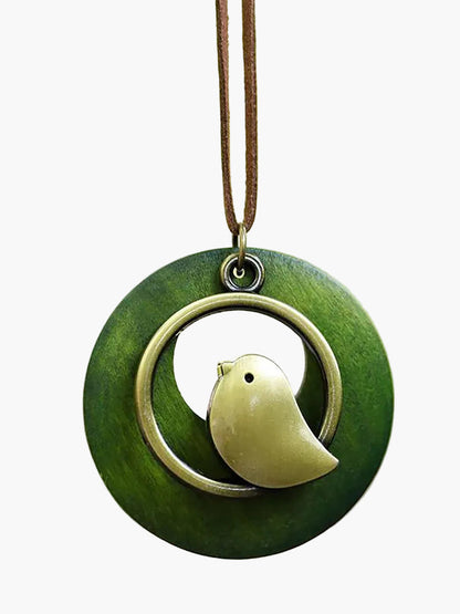 Unisex retro halsband med fågelberlock för fester och presenter