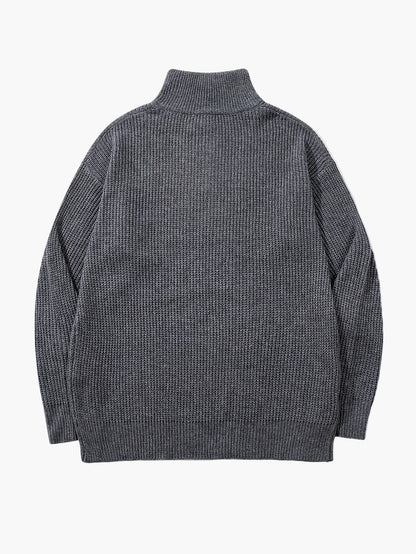 Herren Strickpullover mit Reißverschluss – Lässiger Halbzip Sweater für Alltag und Freizeit