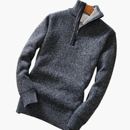 Pull en maille homme avec fermeture éclair – Style décontracté moderne pour quotidien et bureau