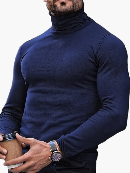 Herren Rollkragenpullover Slim Fit – Stilvoller, Bequemer Freizeitpullover für Alltag und Büro