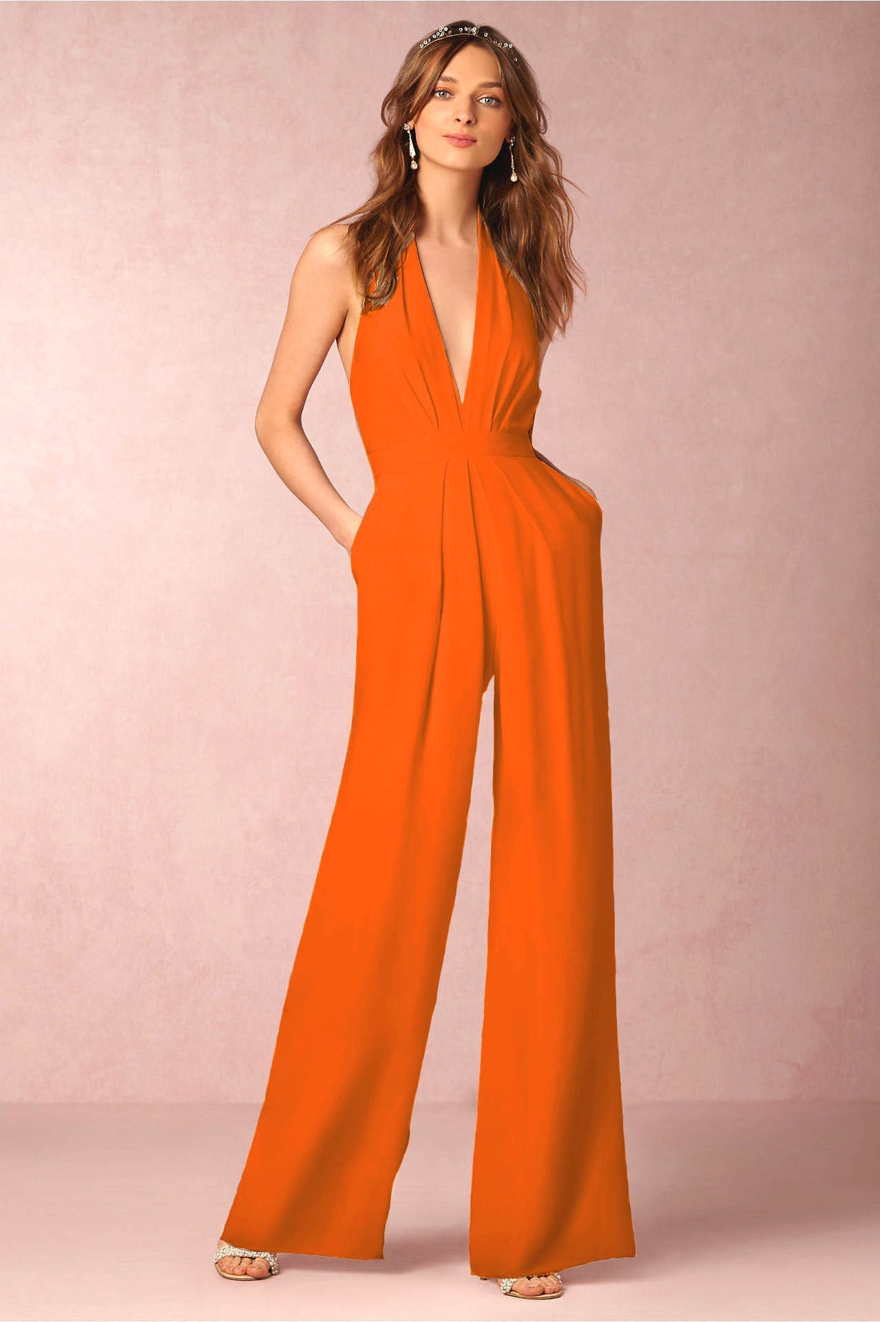 Tara – Ärmellös halter-jumpsuit