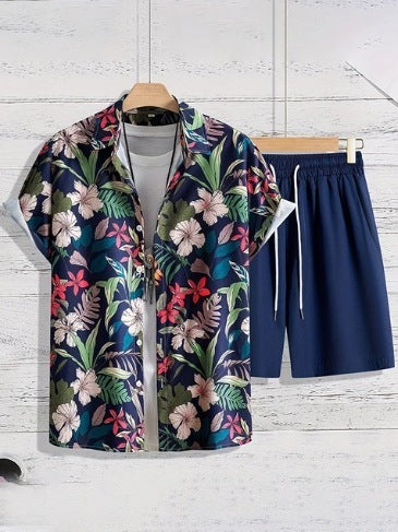 Steve – Bedrucktes Herren-Freizeitset mit Hemd und Shorts