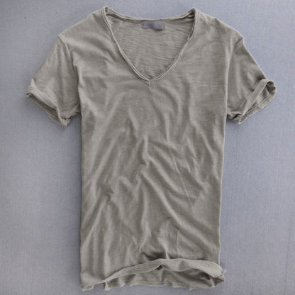 T-shirt da uomo con scollo a V – Stile casual per tutti i giorni e tempo libero