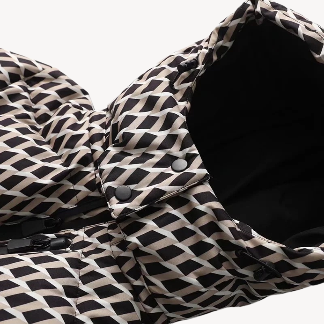 Giacca imbottita da donna con cintura e cappuccio – Giacca invernale elegante e idrorepellente per tutti i giorni e outdoor