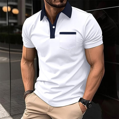 Stewart – Camiseta polo ajustada y moderna de manga corta