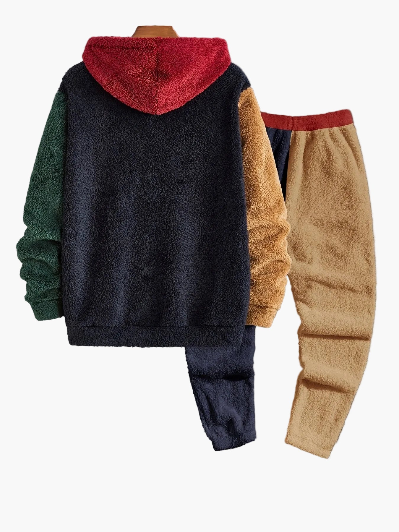 Herren Freizeit Zweiteiler Set Kapuzenpullover und Jogginghose, Kuschelig, Herbst/Winter, Streetwear Style