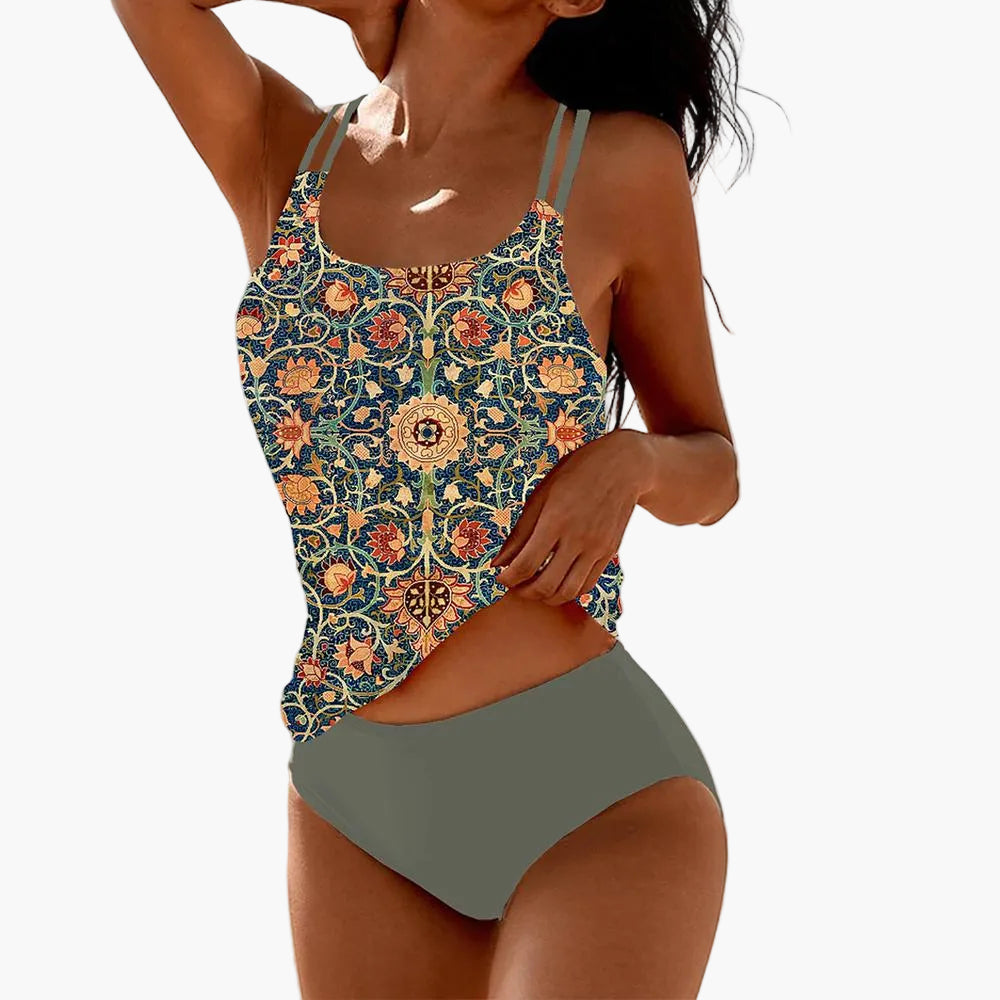 Costume da Bagno da Donna in Stile Boho – Due Pezzi alla Moda per Spiaggia & Piscina