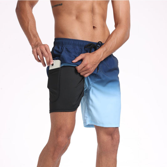 Herren Badeshorts mit Innentasche – Sportliche Strandshorts mit praktischem Smartphone-Fach