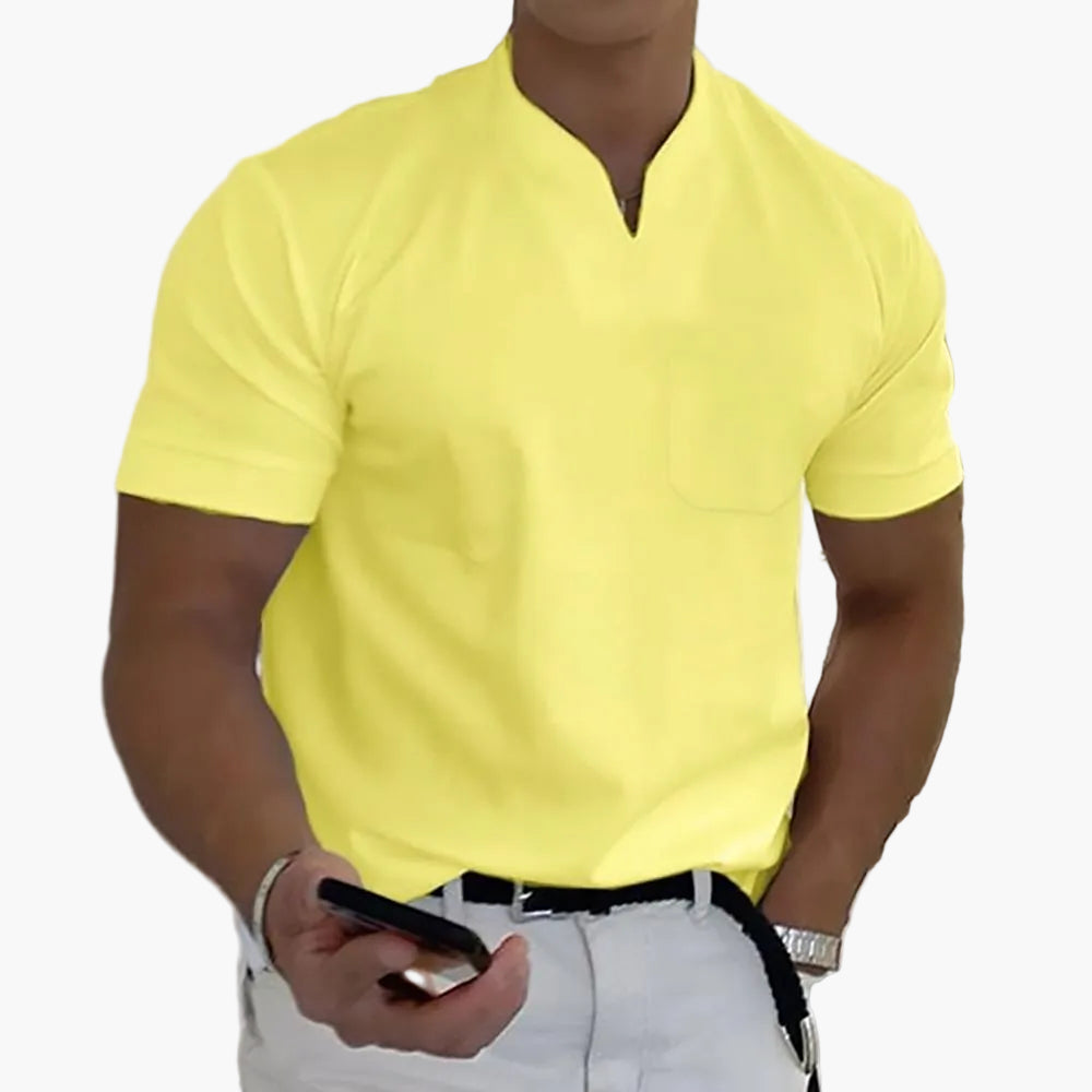 Męska koszulka polo – Nowoczesny strój casual i biznesowy ze stójką