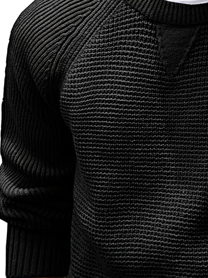 Herren Vintage Strickpullover – Lässiger Rundhals Sweater für Alltag & Freizeit