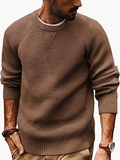 Herren Vintage Strickpullover – Lässiger Rundhals Sweater für Alltag & Freizeit