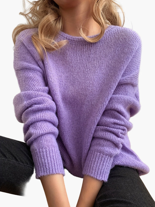 Damen Strickpullover Elegant Lässiger Basic Look für Alltag und Büro
