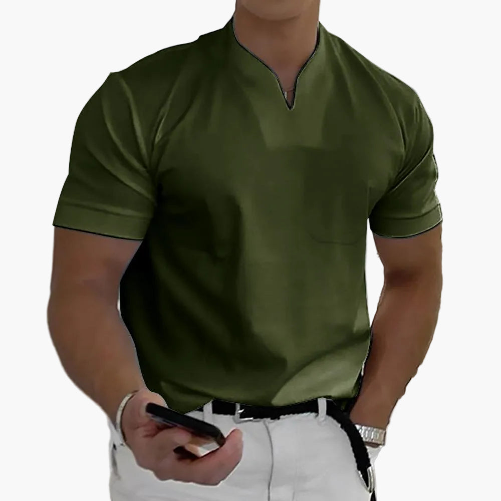 Męska koszulka polo – Nowoczesny strój casual i biznesowy ze stójką