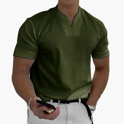 Męska koszulka polo – Nowoczesny strój casual i biznesowy ze stójką