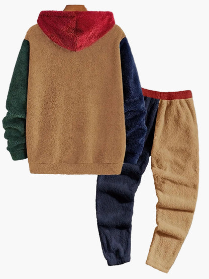 Herren Freizeit Zweiteiler Set Kapuzenpullover und Jogginghose, Kuschelig, Herbst/Winter, Streetwear Style