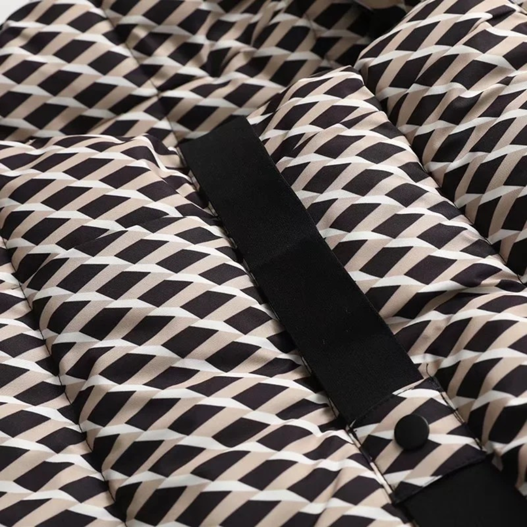 Giacca imbottita da donna con cintura e cappuccio – Giacca invernale elegante e idrorepellente per tutti i giorni e outdoor