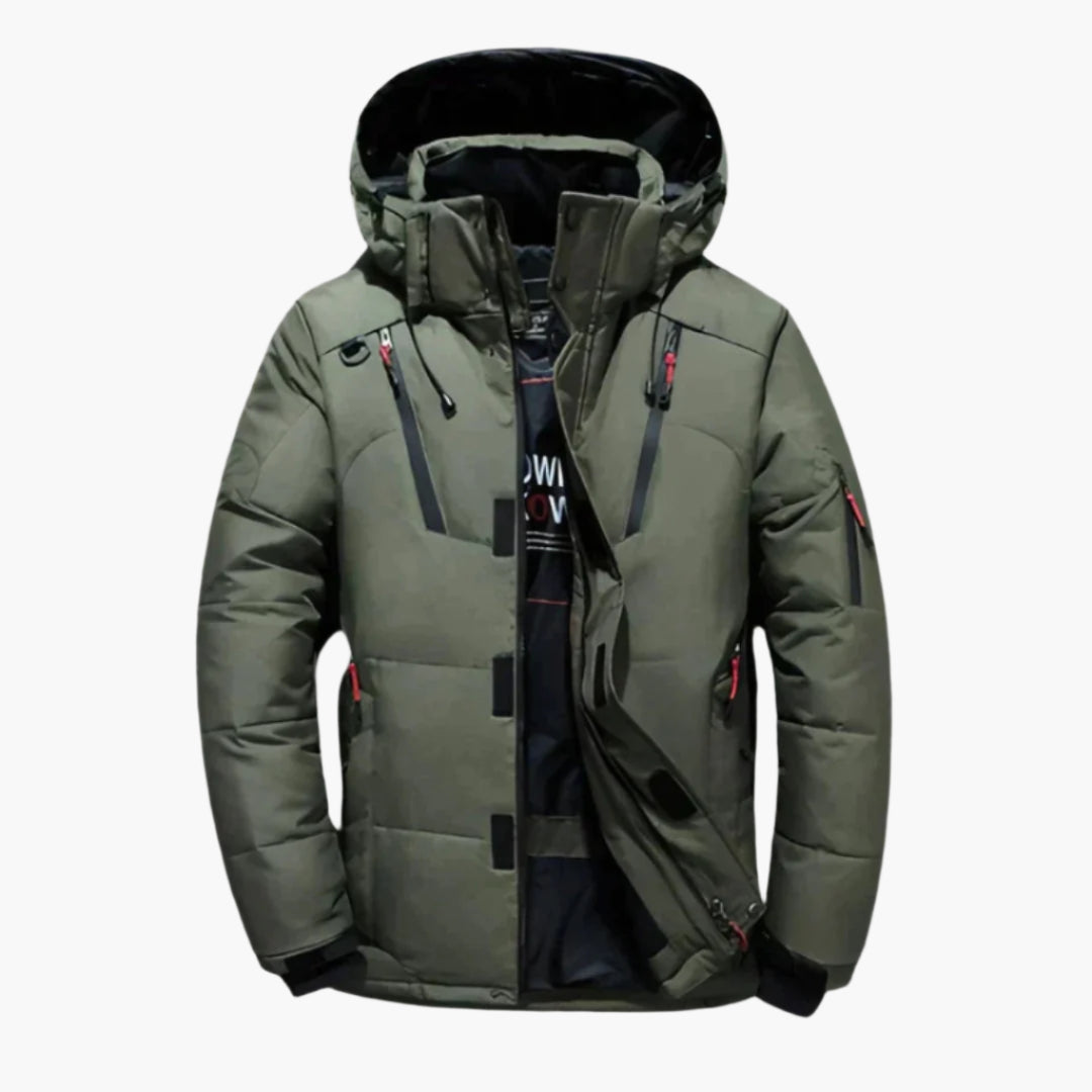 Herren Daunenjacke Winter – Outdoor Wärmende Steppjacke mit Kapuze, Stilvoll & Funktional